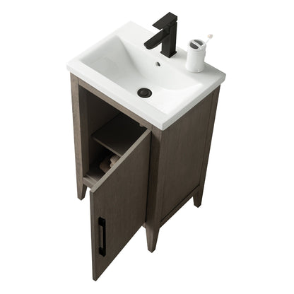 Meuble-lavabo simple vasque Vanity Art 20, 24 ou 30 pouces avec plan de travail en céramique