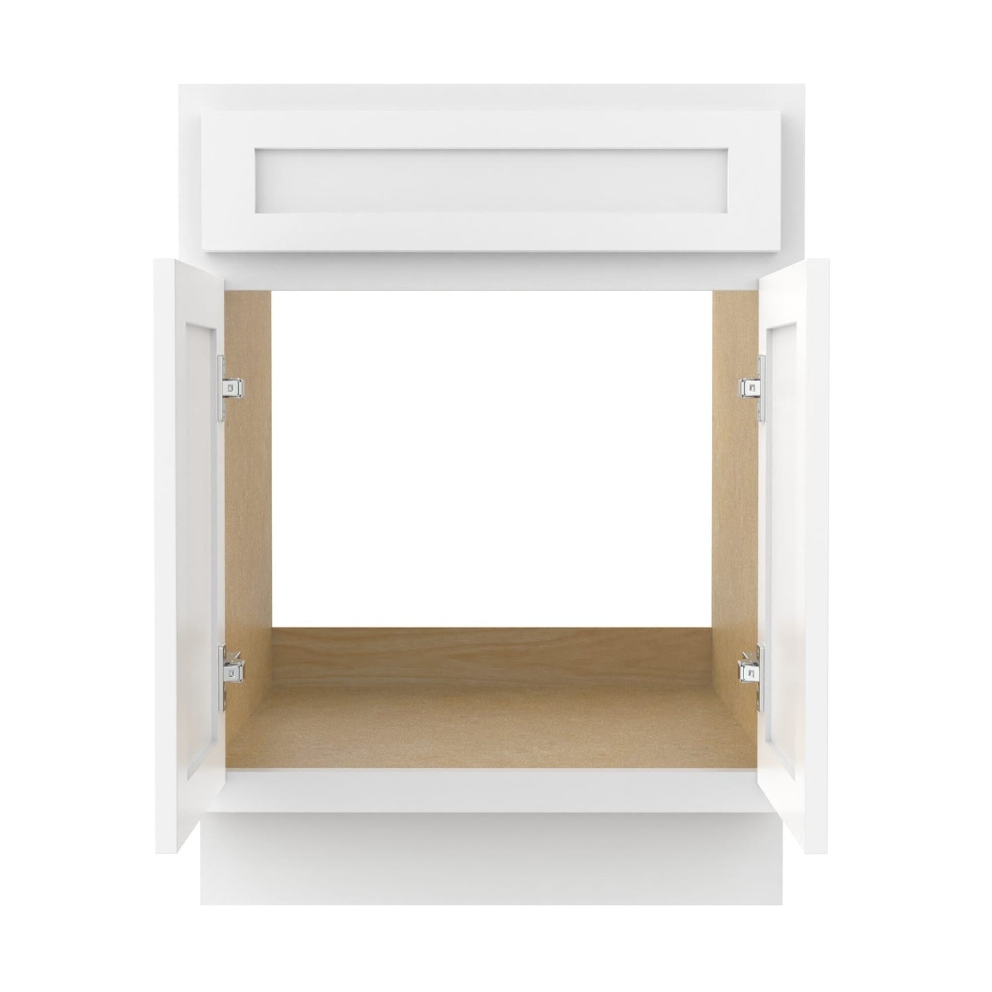 Meuble-lavabo simple vasque en bois massif Vanity Art de 61 cm (24 pouces)