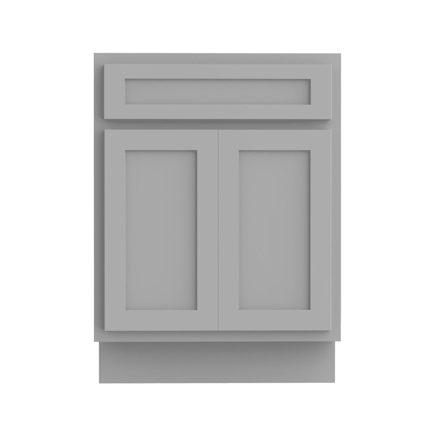 Meuble-lavabo simple vasque en bois massif Vanity Art de 61 cm (24 pouces)