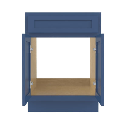 Meuble-lavabo simple vasque en bois massif Vanity Art de 61 cm (24 pouces)