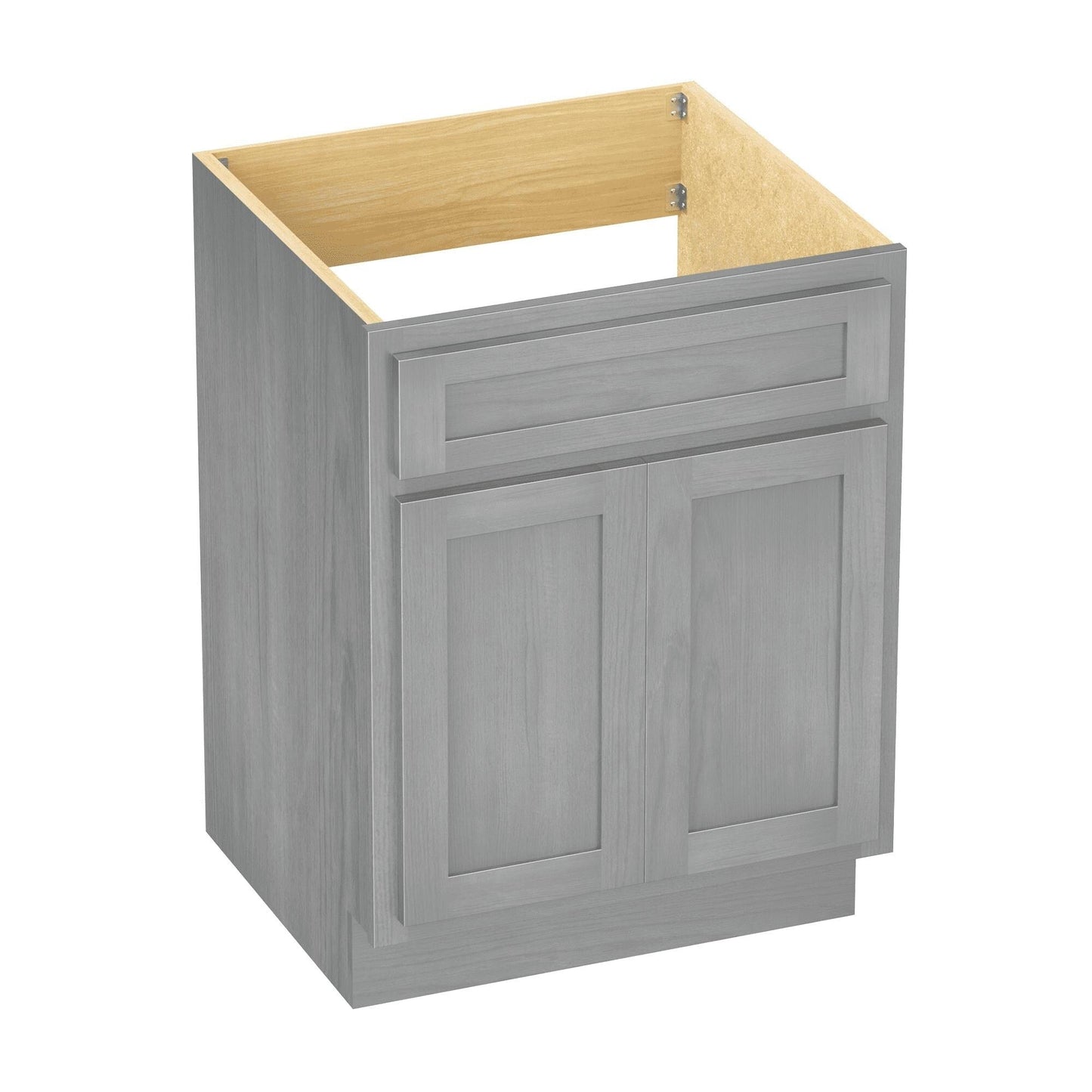 Meuble-lavabo simple vasque en bois massif Vanity Art de 61 cm (24 pouces)