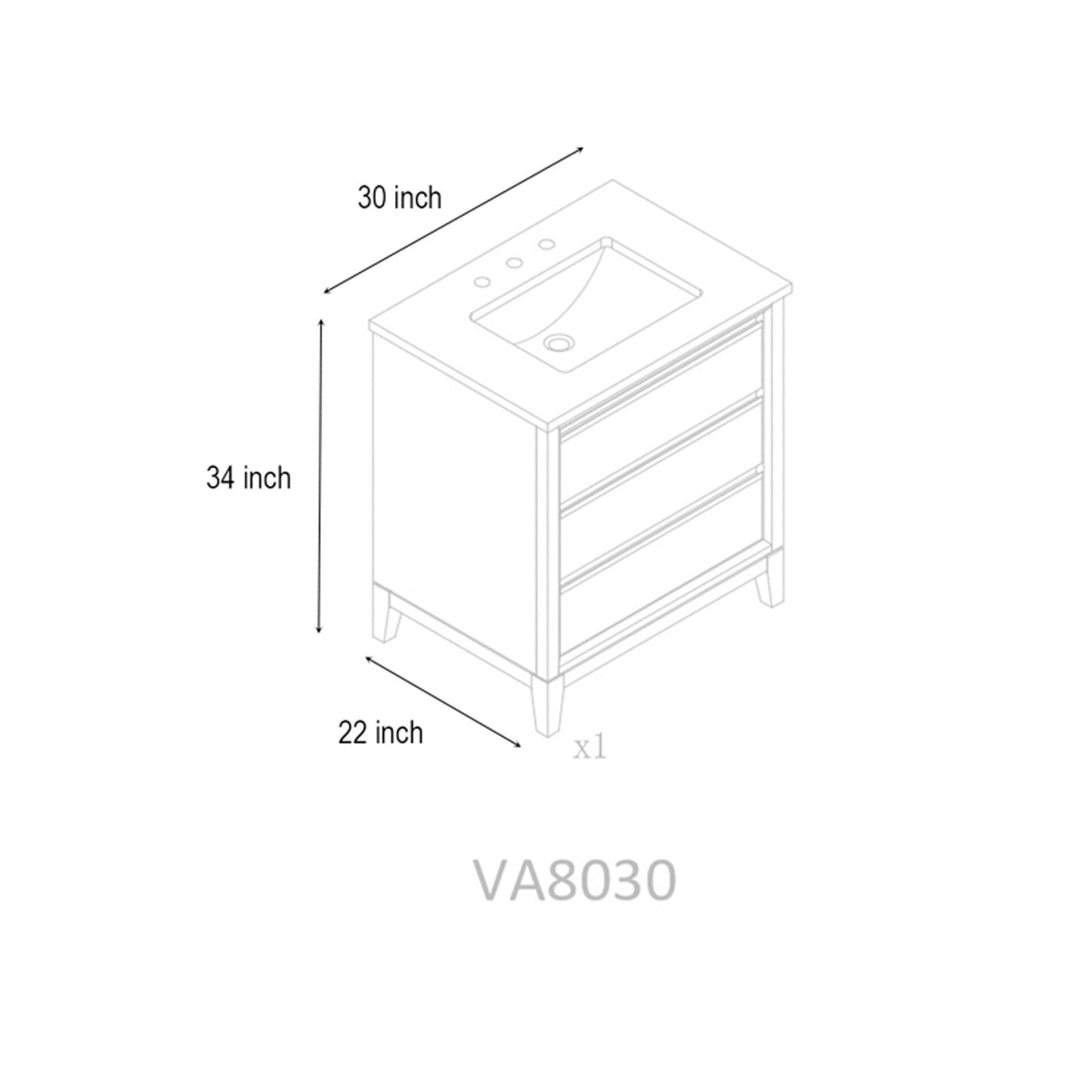Meuble-lavabo Vanity Art avec vasque en céramique et plan de travail en marbre reconstitué