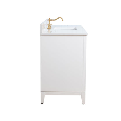 Meuble-lavabo Vanity Art avec vasque en céramique et plan de travail en marbre reconstitué