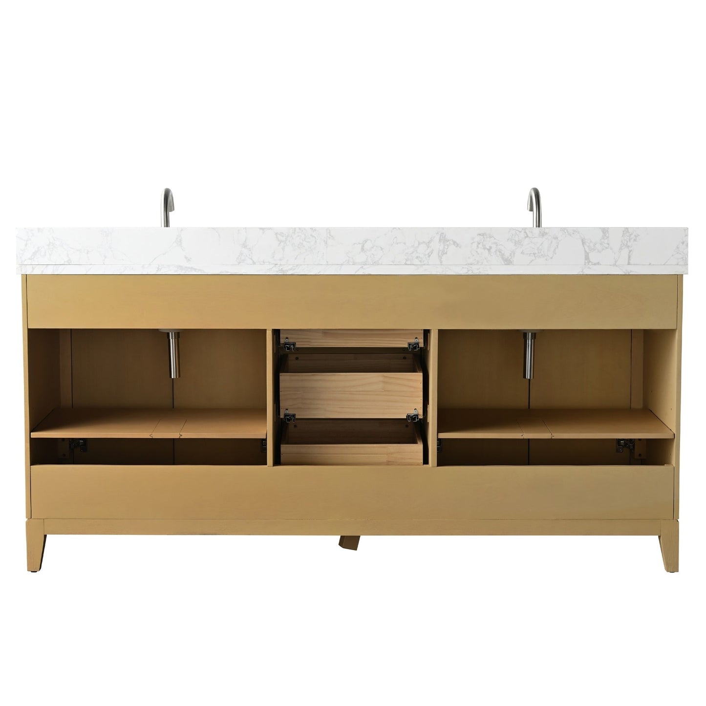 Meuble-lavabo Vanity Art avec vasque en céramique et plan de travail en marbre reconstitué