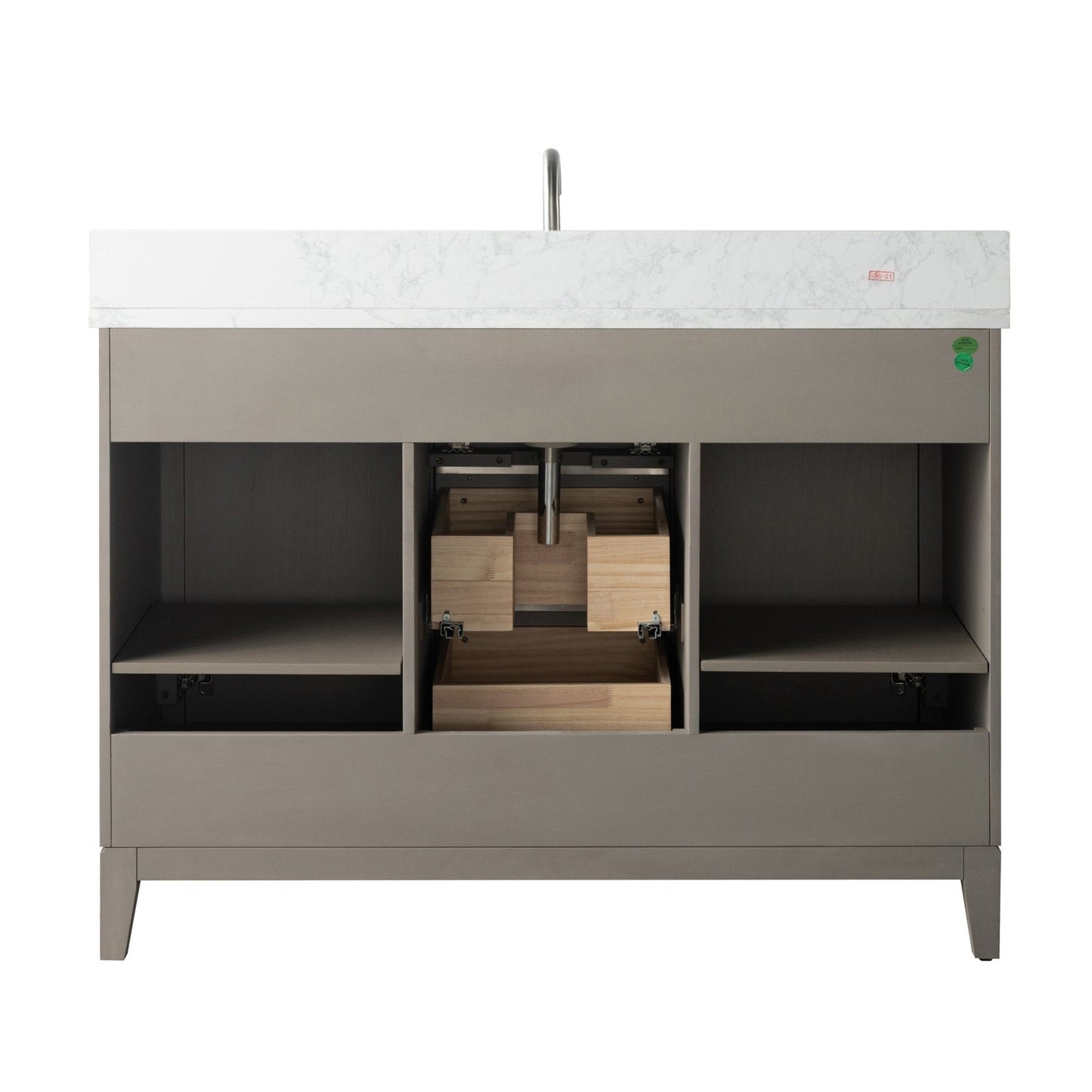 Meuble-lavabo Vanity Art avec vasque en céramique et plan de travail en marbre reconstitué