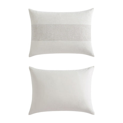 Ensemble de couette beige à rayures gaufrées en chenille Vera Wang