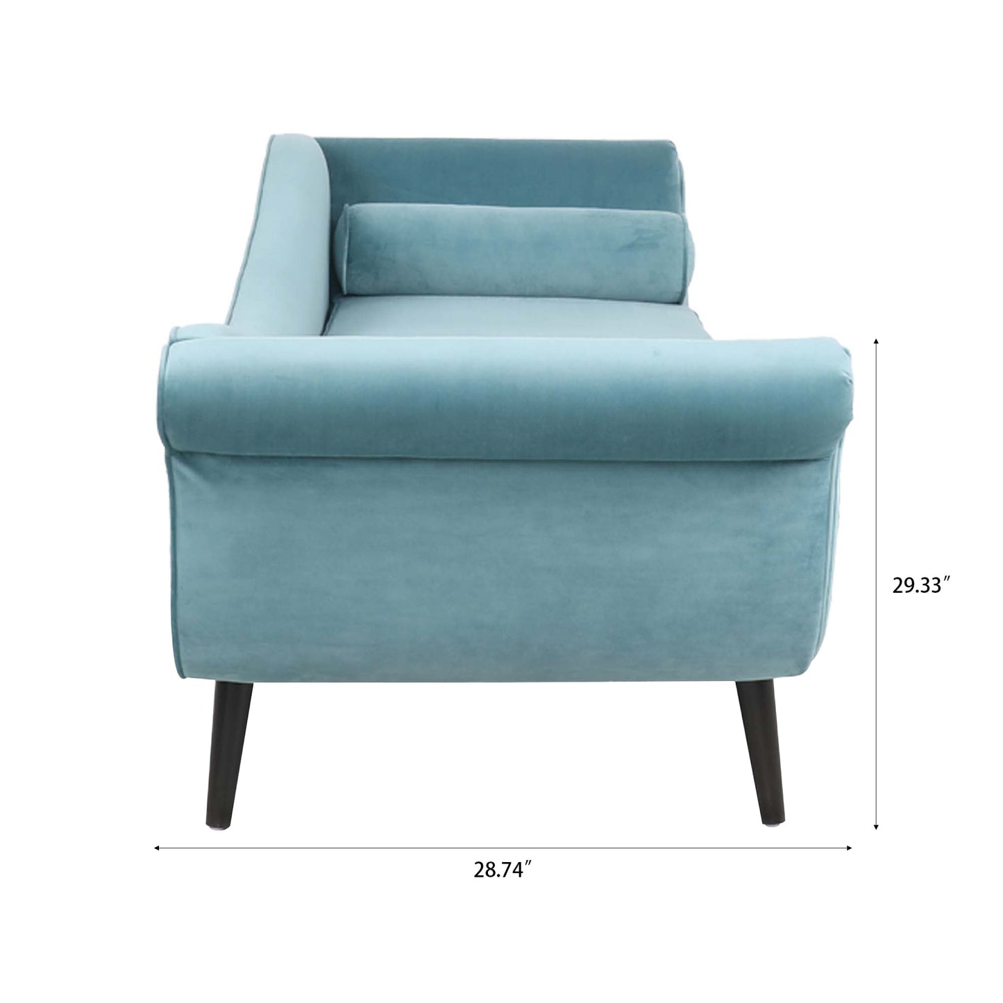 Chaise longue vintage à accoudoirs en volutes de Christopher Knight Home