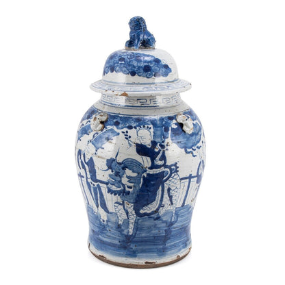 Jarre vintage à motif d'enfants enchantés - Grand modèle