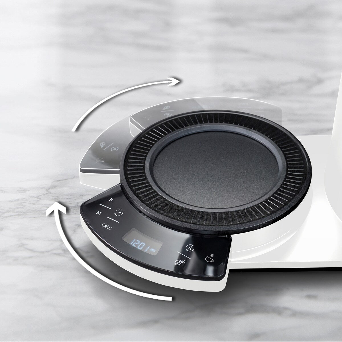 Cafetière à filtre Vision Luxe 12 tasses avec tableau de bord pivotant