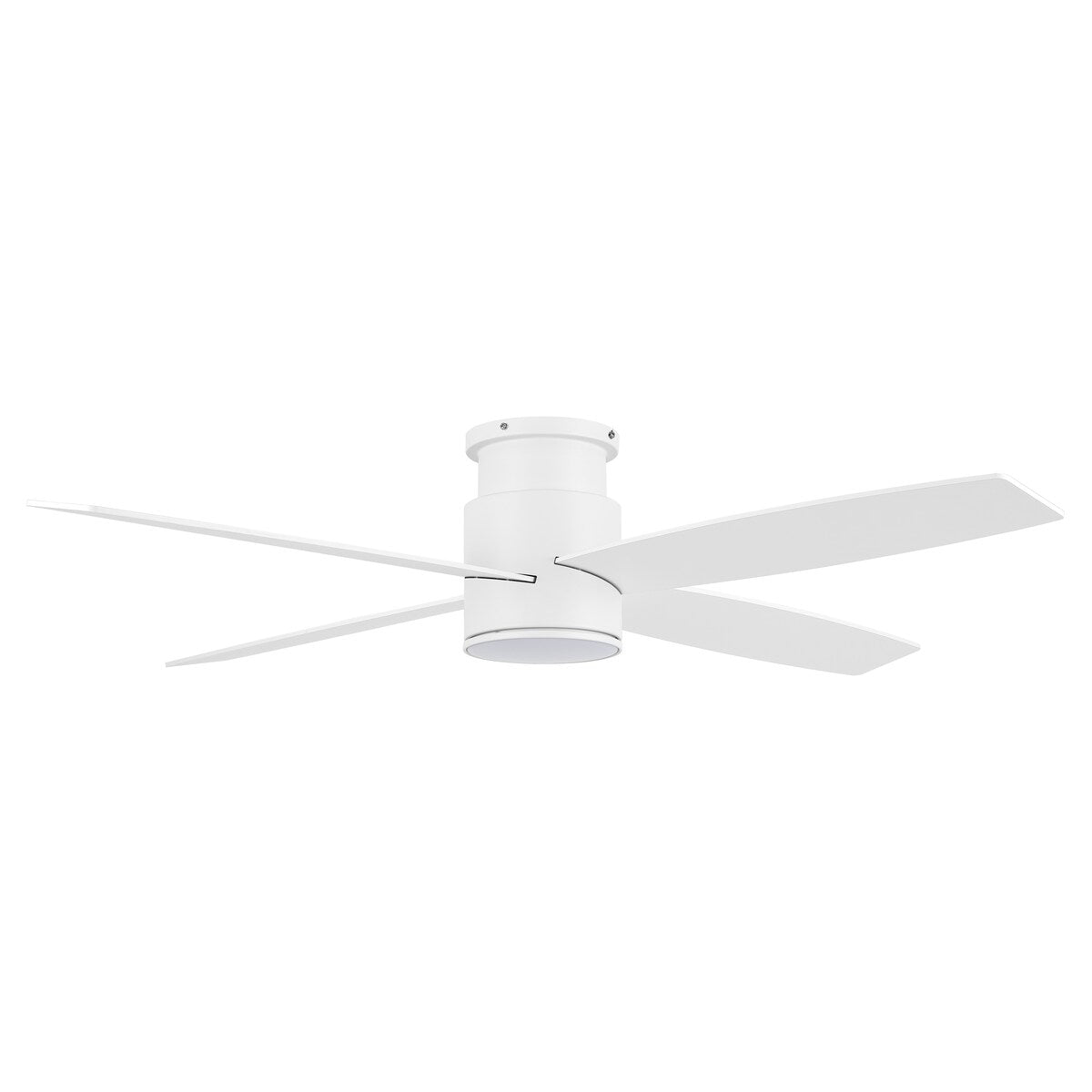 Ventilateur de plafond encastré WINGBO 44/52 pouces à courant continu avec éclairage et télécommande, 4 pales réversibles