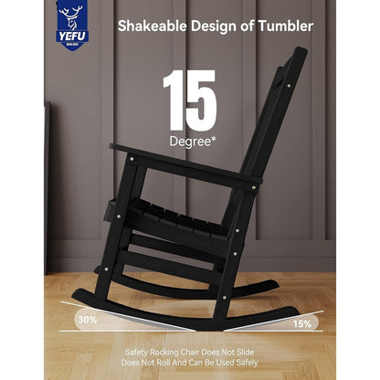 Fauteuil à bascule d'extérieur WINSOON tout temps, lot de 2