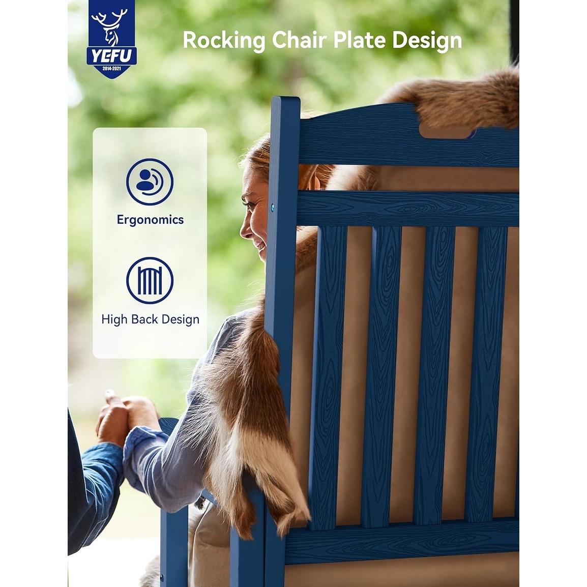 Fauteuil à bascule d'extérieur WINSOON tout temps, lot de 2