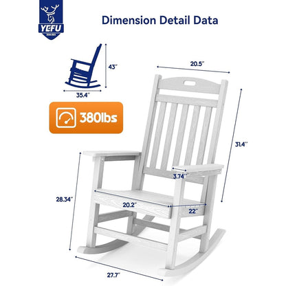 Fauteuil à bascule d'extérieur WINSOON tout temps, lot de 2