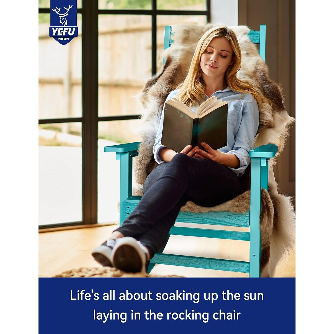 Fauteuil à bascule d'extérieur WINSOON tout temps, lot de 2