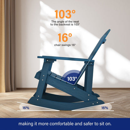 Fauteuil à bascule d'extérieur WINSOON tout temps, lot de 2