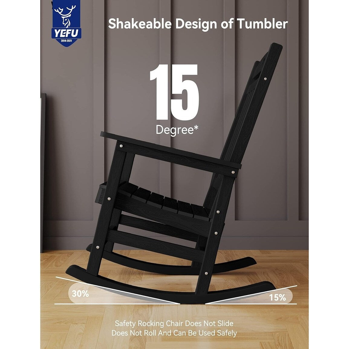 Fauteuil à bascule d'extérieur WINSOON tout temps, lot de 2