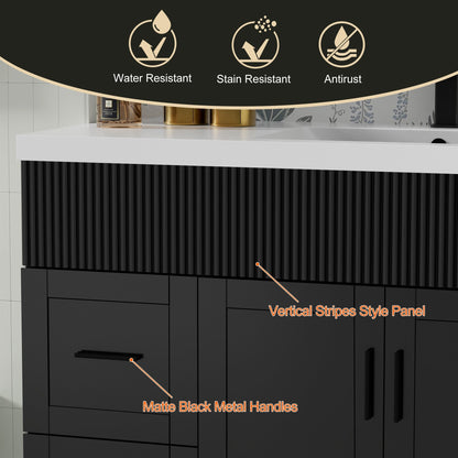 Ensemble meuble-lavabo Wavy Line 30/36/48 avec lavabo et robinet