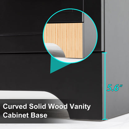 Ensemble meuble-lavabo Wavy Line 30/36/48 avec lavabo et robinet