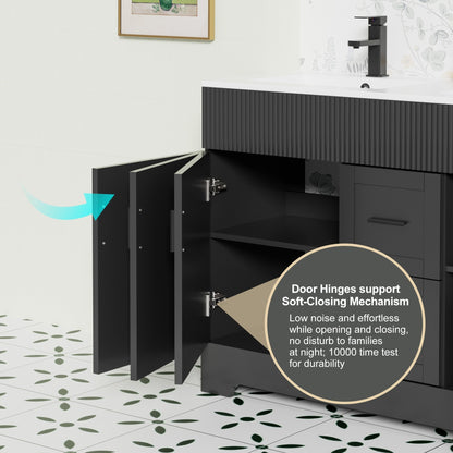 Ensemble meuble-lavabo Wavy Line 30/36/48 avec lavabo et robinet