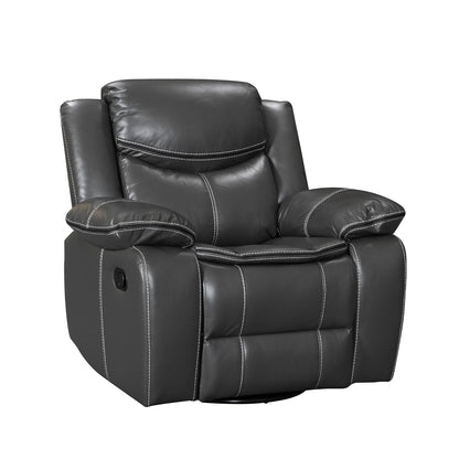 Fauteuil inclinable à large assise en cuir durable avec massage et chauffage