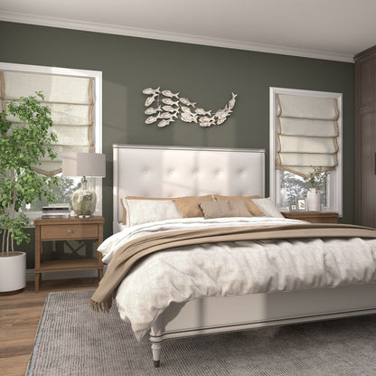 Décoration murale artisanale en bois représentant un poisson nageur, effet vieilli marron - Blanc - Roche River Decor