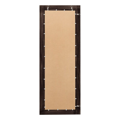 Miroir sur pied rustique encadré en bois, style ferme - 65 x 24