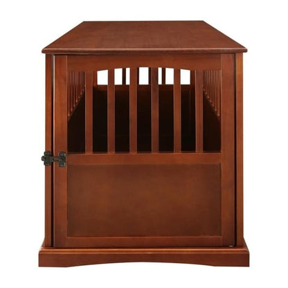 Table d'appoint en bois avec cage pour animaux et porte verrouillable