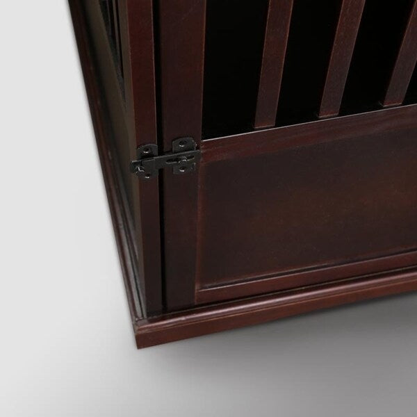 Table d'appoint en bois avec cage pour animaux et porte verrouillable