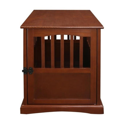 Table d'appoint en bois avec cage pour animaux et porte verrouillable