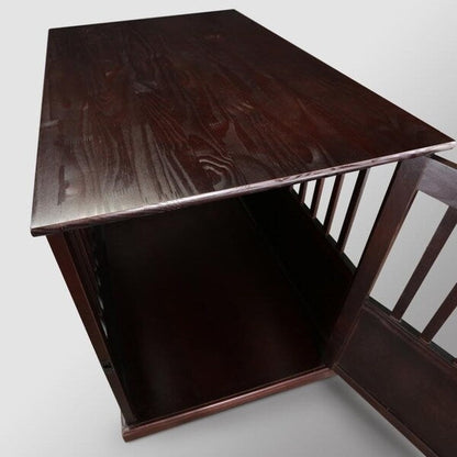 Table d'appoint en bois avec cage pour animaux et porte verrouillable