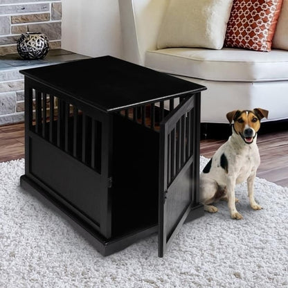 Table d'appoint en bois avec cage pour animaux et porte verrouillable