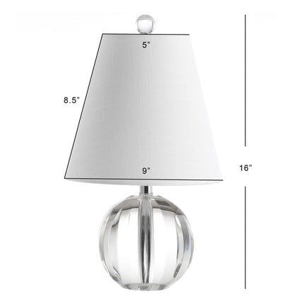 Lampe de table LED Goddard 16 boule de cristal/métal, par JONATHAN Y