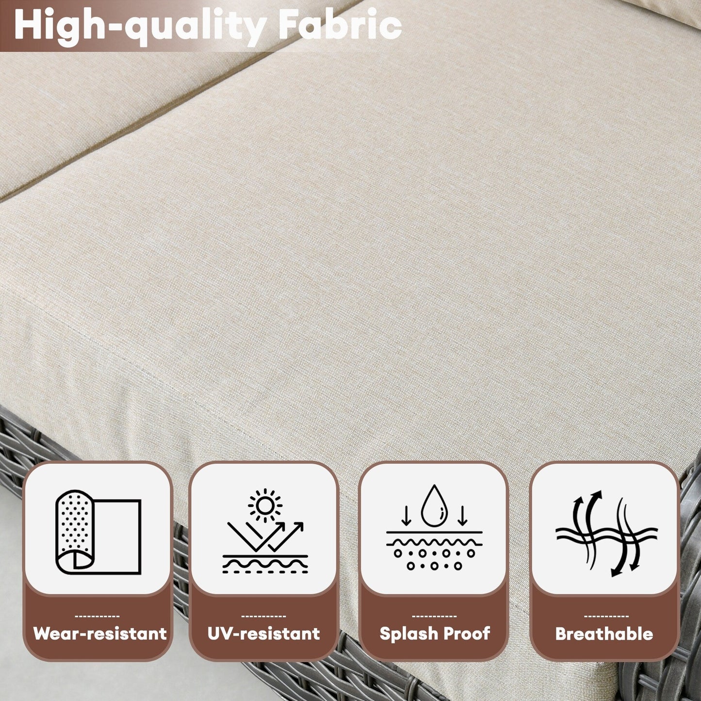 Ensemble de conversation de patio extérieur XIZZI 4 pièces avec table