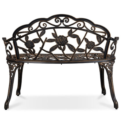 Banc d'extérieur en métal Yaheetech pour terrasse, parc ou jardin - Non applicable