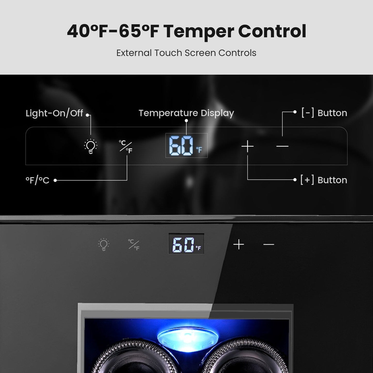 Mini-réfrigérateur à vin Yeego pour 8 bouteilles