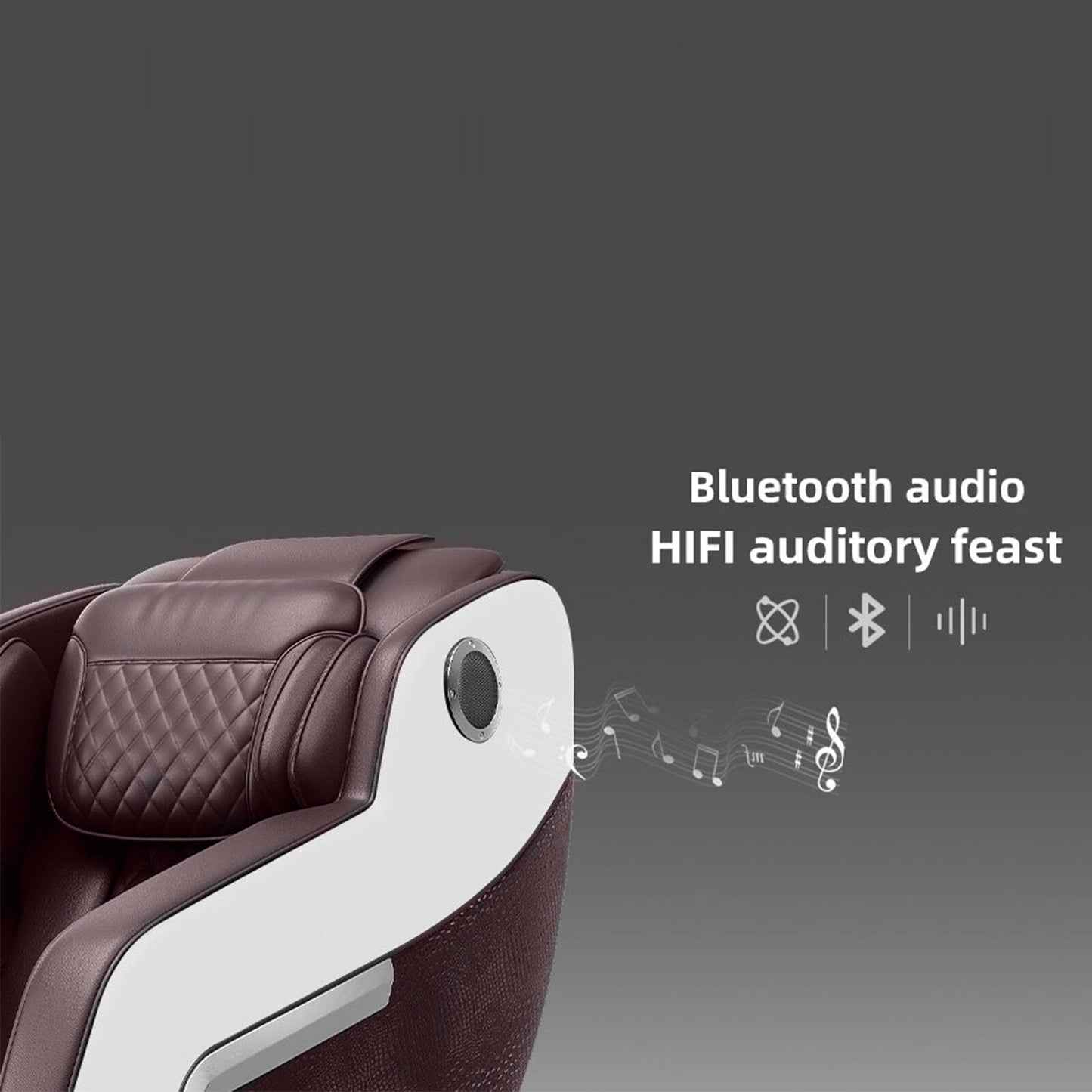 Fauteuil inclinable massant zéro gravité avec massage complet du corps, chauffage et audio Bluetooth intégré