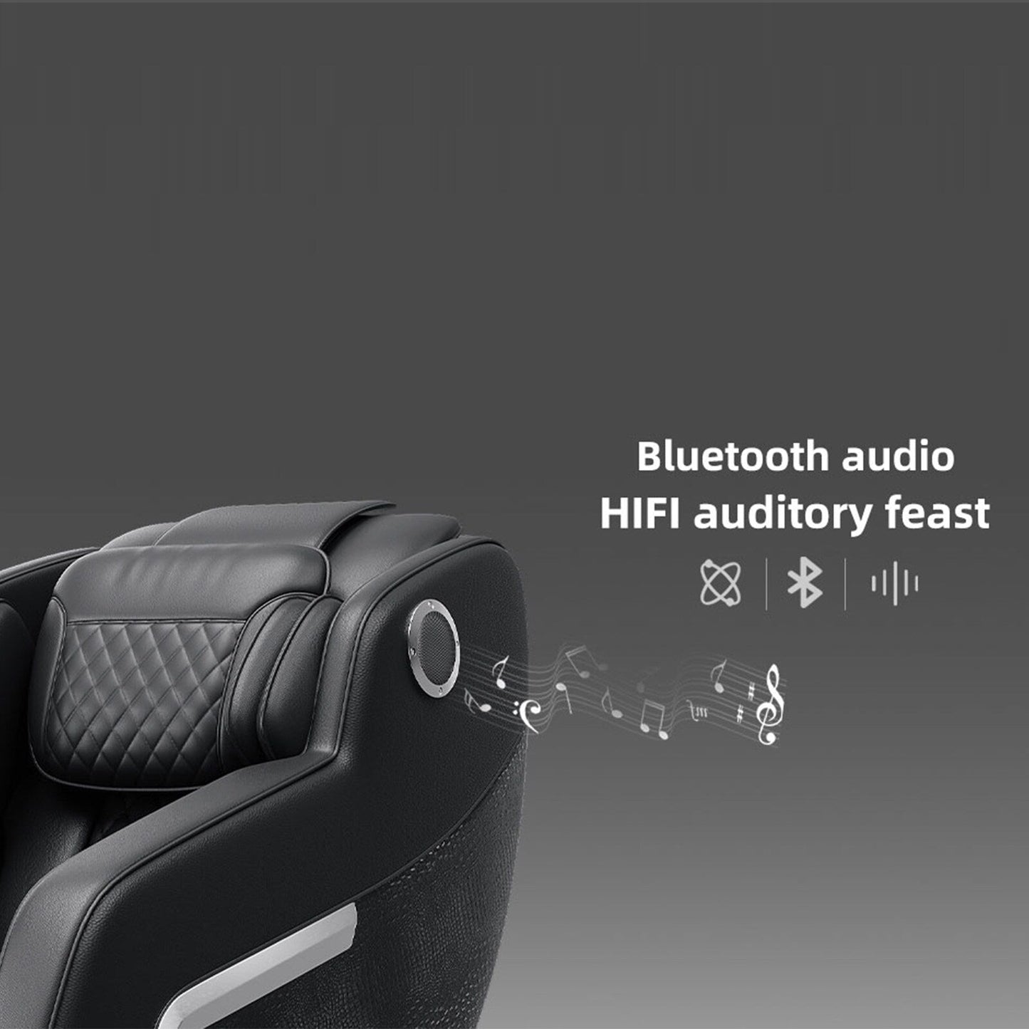 Fauteuil inclinable massant zéro gravité avec massage complet du corps, chauffage et audio Bluetooth intégré
