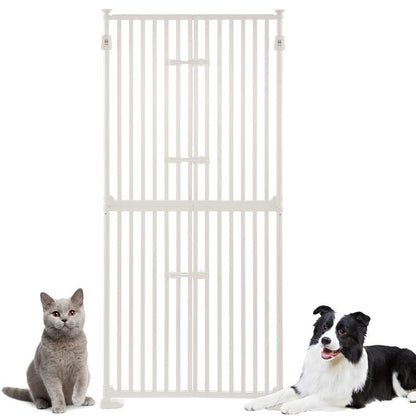 Barrière pour chat extra haute unipaws de 188 cm (74 pouces) avec verrous de porte